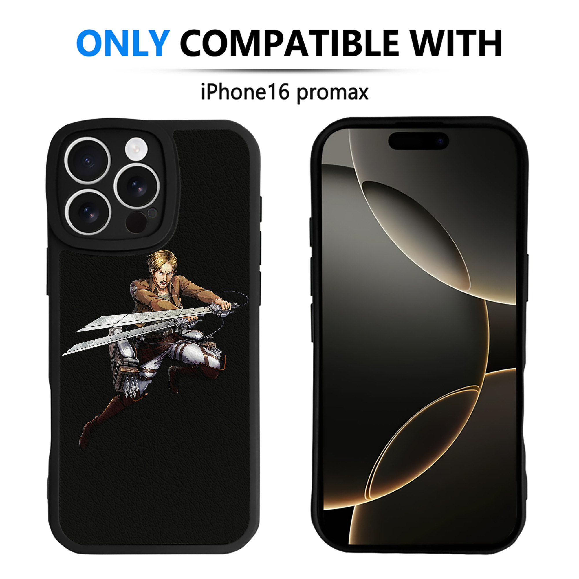 （画像用） 進撃の巨人 Attack on Titan 【iPhone 16シリーズ対応】シリコンスマホケース（レザー調） 材質：シリコン